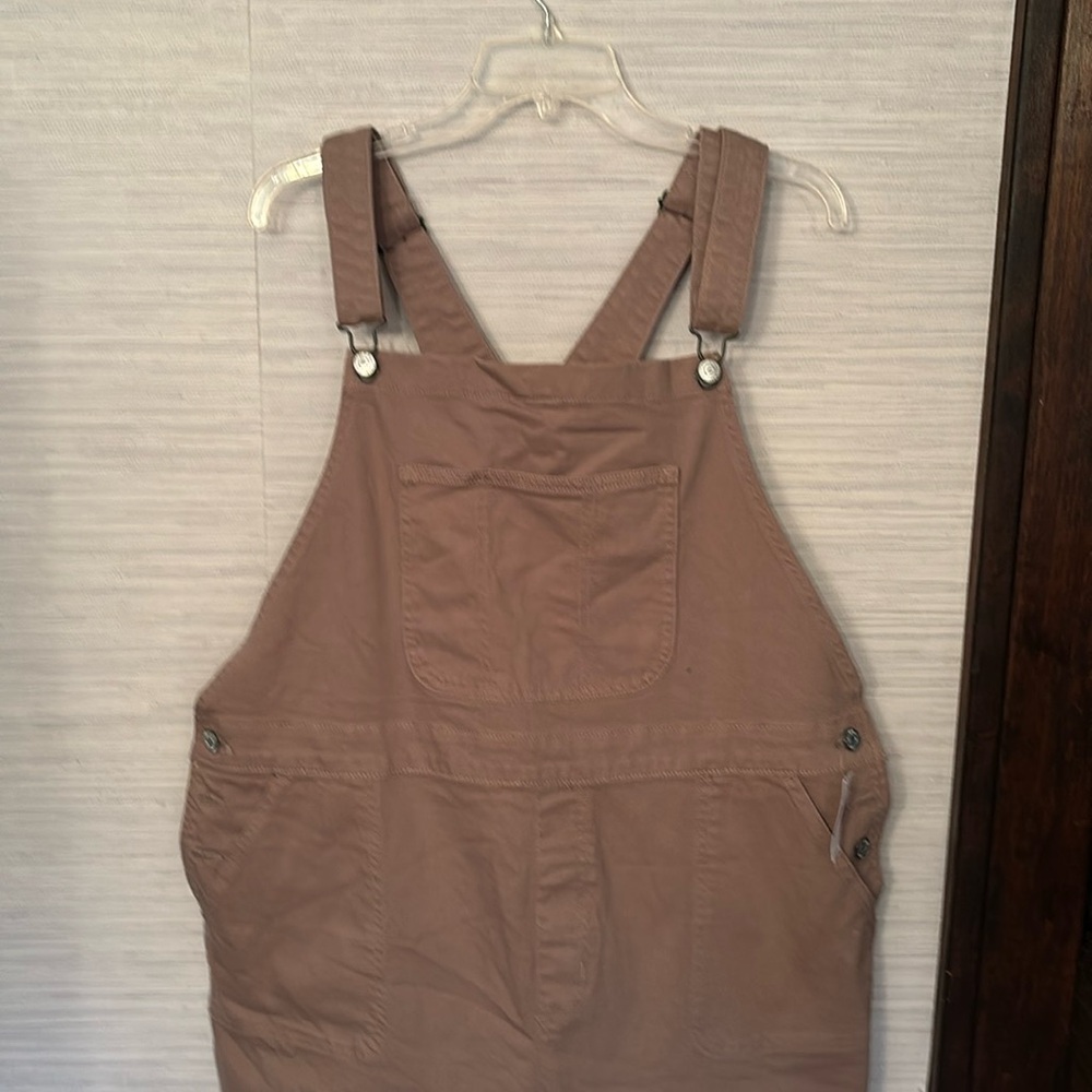 Old Navy khaki jean overalls